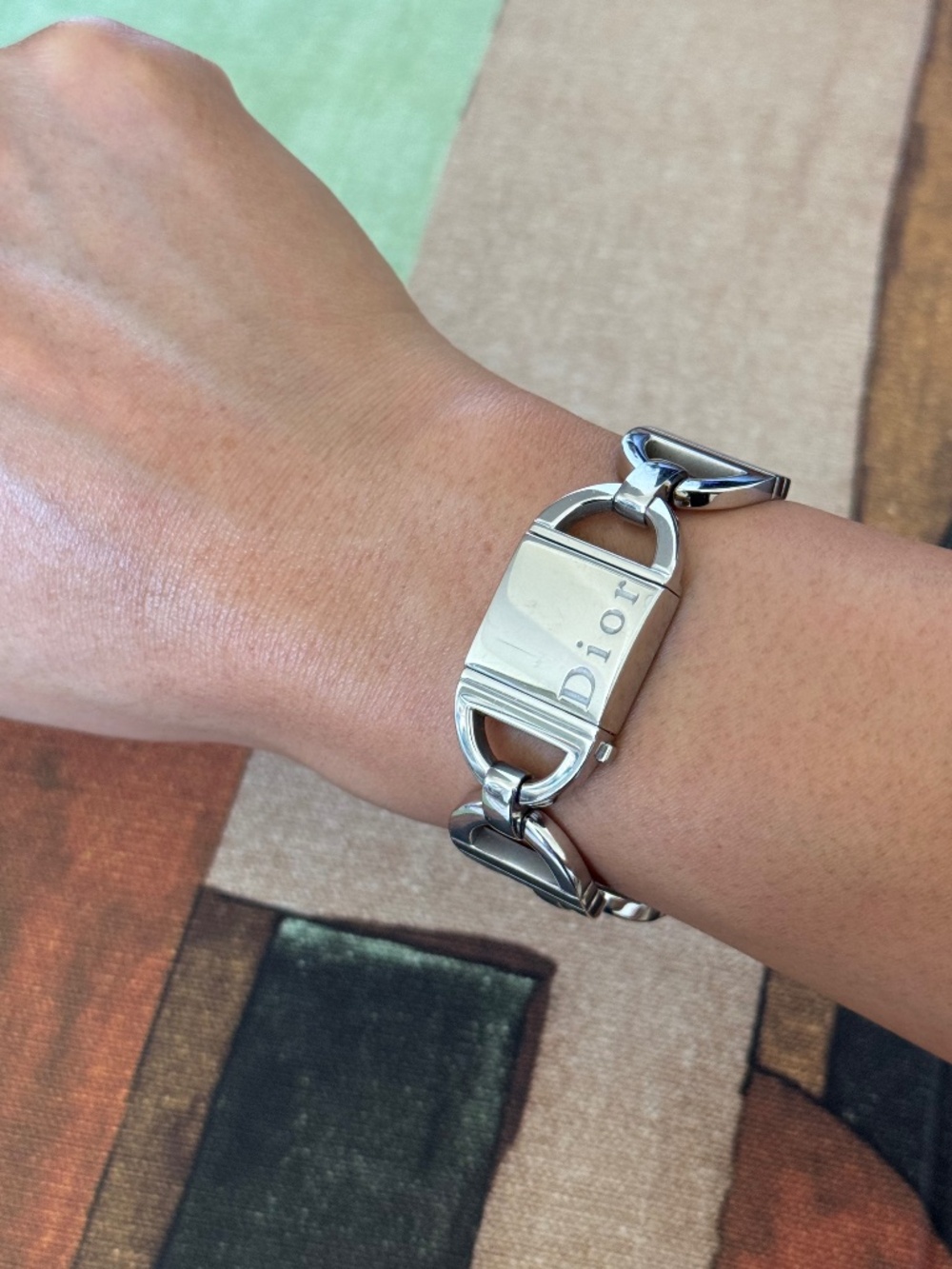 Christian Dior Pandora D78-100 Silver Chain Link Watch (Vintage 2000s) - Picture 6 of 7